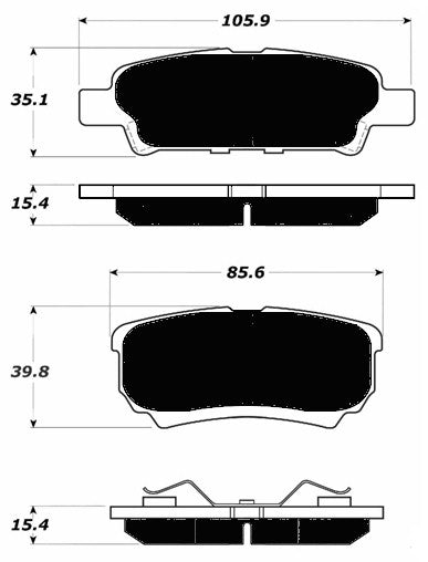 Porterfield Brake Pads for 2004 MITSUBISHI Lancer 2.4L