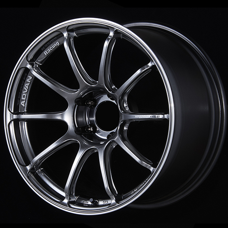 Advan RSIII 18x8.0 / +37 Offset / 5x100 / 63mm Bore / Racing Hyper Black and Ring YA38G37DHBR