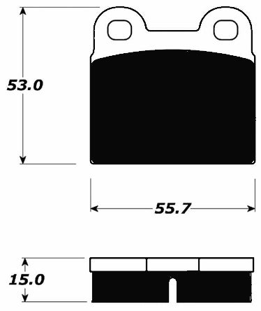 Porterfield Brake Pads for 1965 PORSCHE 911 "M" Caliper