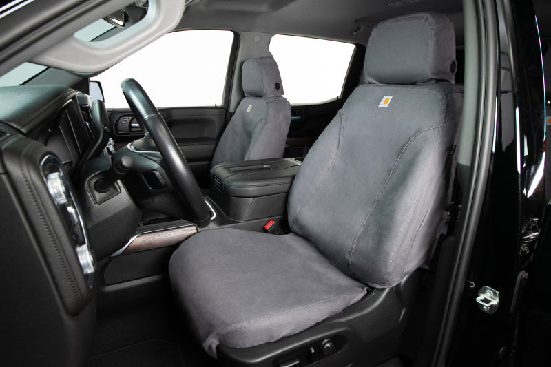 Covercraft 2024+ Ford Ranger SuperCrew Carhartt SeatSaver Custom Front Row Seat Covers - Gravel SSC2617CAGY