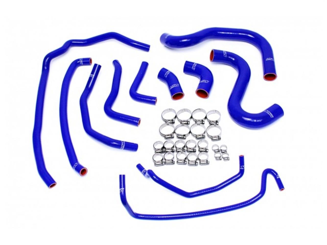 HPS Blue Reinforced Silicone Radiator and Heater Hose Kit Coolant for Ford