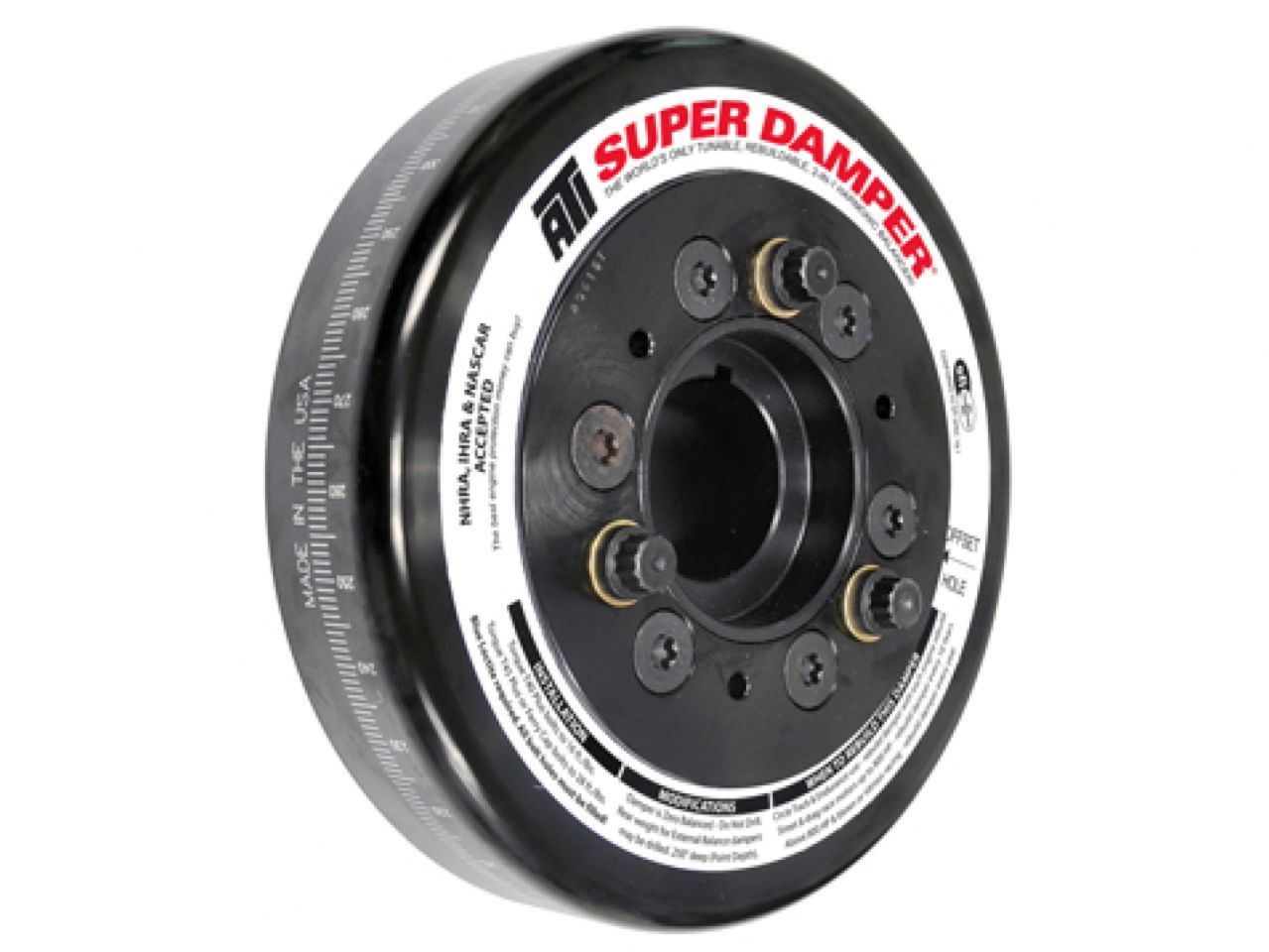 ATI Performance Products Damper - 6 - St - Chevy Sb/90* V-6 - Dry Sump 1 Pc Hub