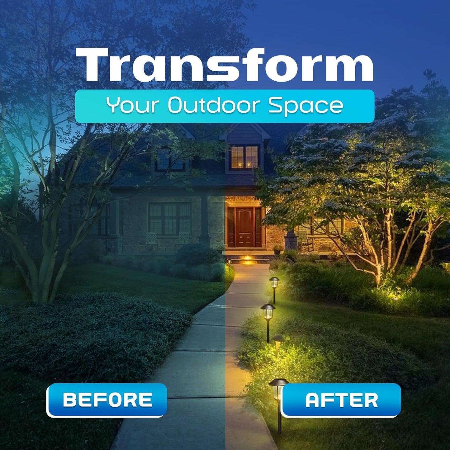 Smartyard Solar LED Large Pathway Lights 10 Lumen - 6 Pack