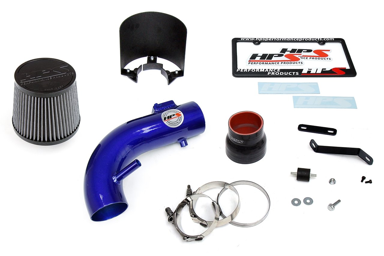 HPS Shortram Air Intake Kit 2009-2013 Toyota Matrix 2.4L, Includes Heat Shield, Blue