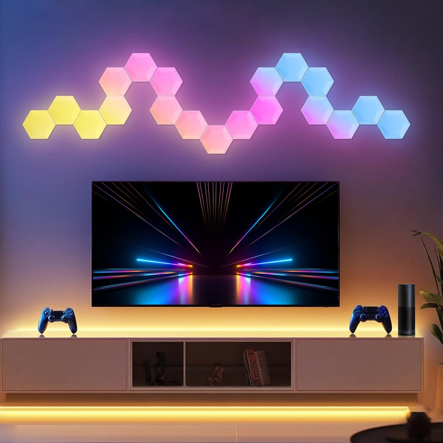 Hexagon LED Wall Light Panels (10 Pack)