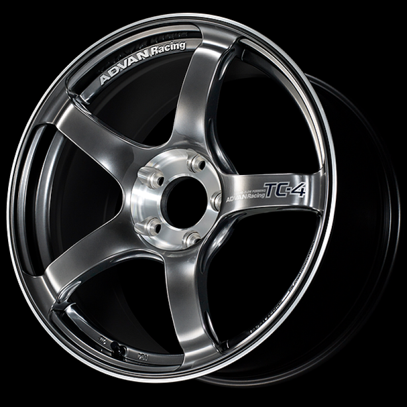 Advan TC-4 SE 18x8.0 / +37 Offset / 5x100 / 63mm Bore / Racing Hyper Black and Diamond Cut YADS8G37DHB