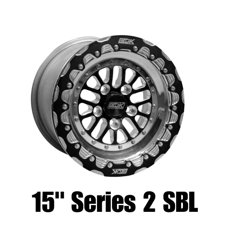 Belak Wheels Belak 15x8 / 5in BS / 4x100 BP / High Pad / Series 2 Wheel - Single Beadlock Billet Outer Lip 15084100S25BS-BLT