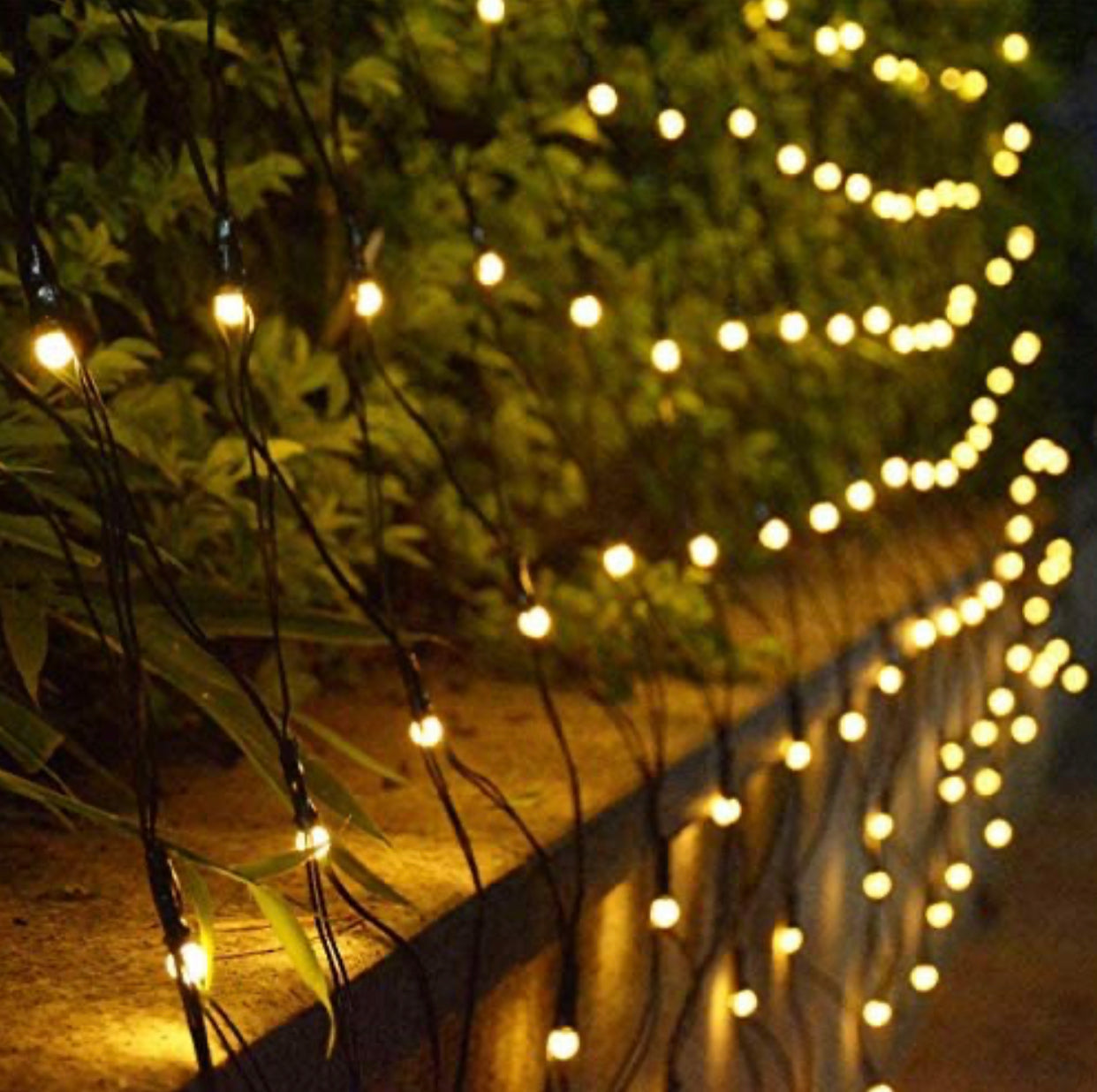 Solar Net Mesh Lights 360 LED with Remote, 11.8Ft x 4.9Ft Fence String Light