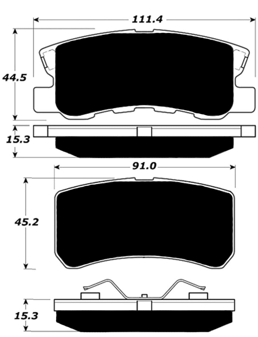 Porterfield Brake Pads for 2012 MITSUBISHI Lancer GT