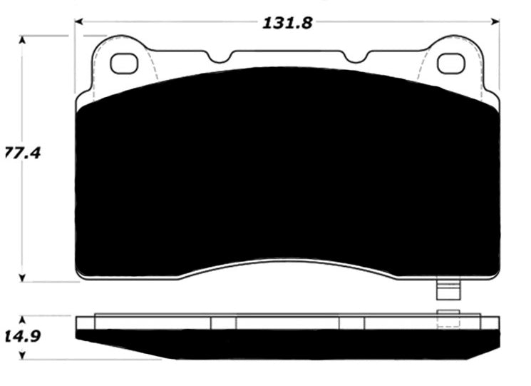Porterfield Brake Pads for 2013 MITSUBISHI Lancer Evolution AWD