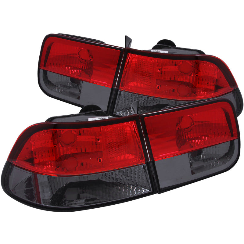 Anzo 1996-2000 Honda Civic Tail lights Red/Smoke
