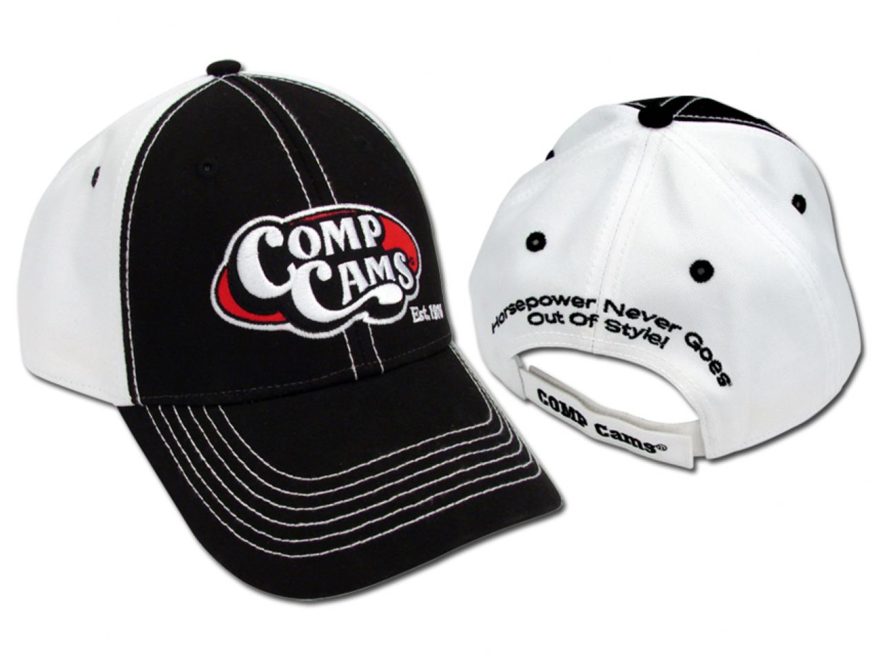 Comp Cams HAT, COMP RETRO LOGO BLACK & WHITE
