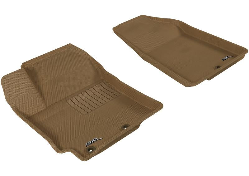 3D MAXpider 2012-2017 Kia Rio/Rio5 Kagu 1st Row Floormat - Tan L1KA01411502