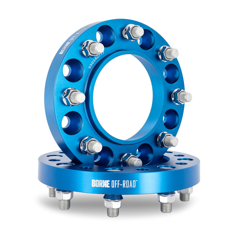 Borne Off-Road Wheel Spacers 8x180 124.1 38.1 M14 Blue BNWS-009-381BL
