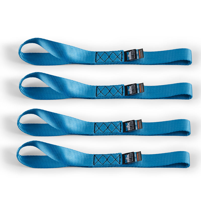 Borne Off-Road Soft Loop Tie-Down Straps (4-Pack) Blue BNRTC-SLP-4BL