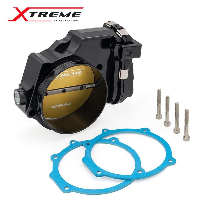 BLOX Racing 2015+ Dodge Hellcat / Jeep Trackhawk 6.2L 105mm Electronic Billet Throttle Body - Black BXIM-00255-BK