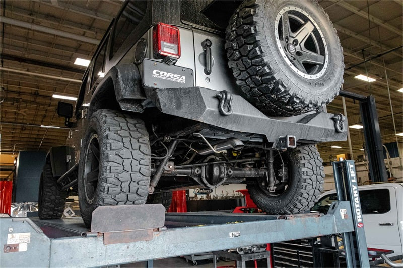 Corsa 12-18 Jeep Wrangler JKU 3.6L Sport 2.75in Cat-Back Exhaust w/ Turn Down Tip 21121