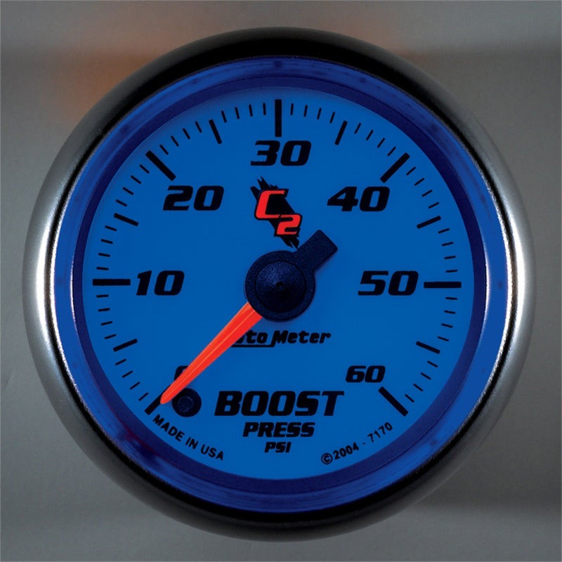 Autometer 2-1/16in C2/S Boost Gauge 60psi ATM7170