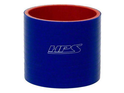 HPS 3-1/2" ID, 3" Length, Silicone Straight Coupler Hose, High Temp 4-ply Reinforced, 89mm ID, Blue