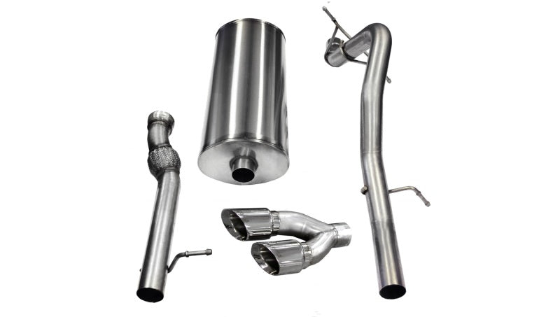 Corsa Performance 11-13 Cadillac Escalade ESV 6.2L V8 Polished Sport Cat-Back Exhaust