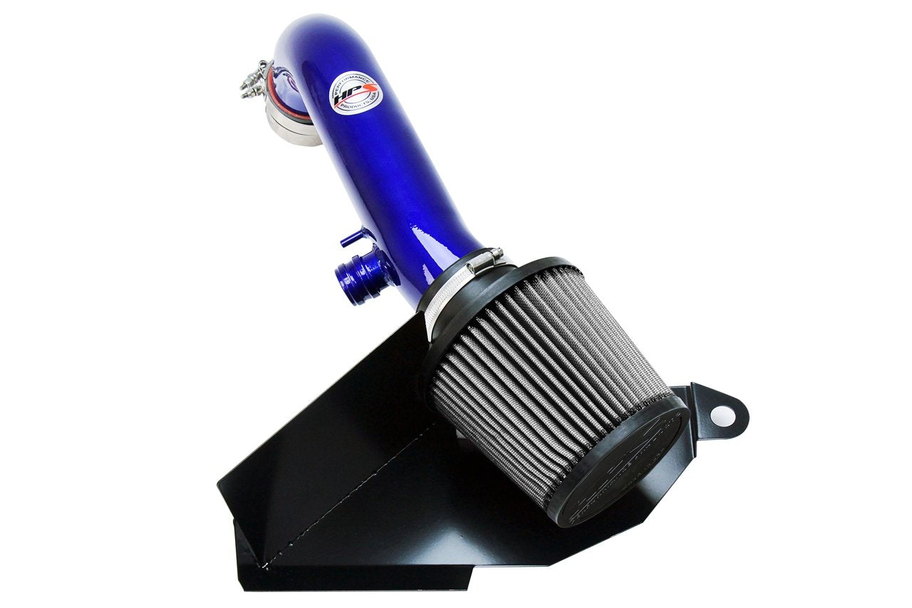 HPS Shortram Air Intake Kit 2015-2017 Volkswagen Golf 1.8T TSI Turbo, Includes Heat Shield, Blue