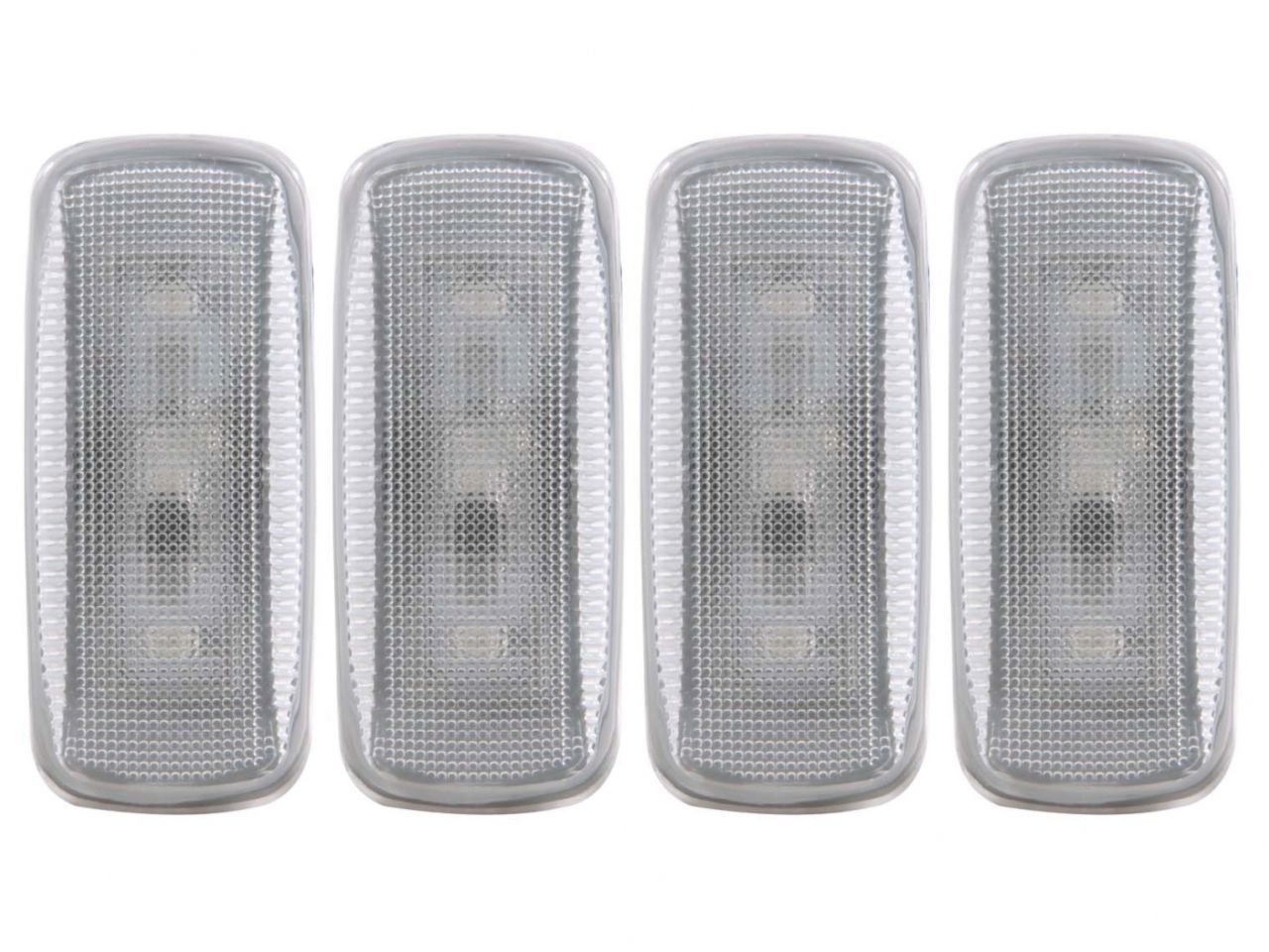 Anzo 2010-2015 Dodge Ram 3500 LED Fender Light Kit Clear 2pc Amber / 2pc Re