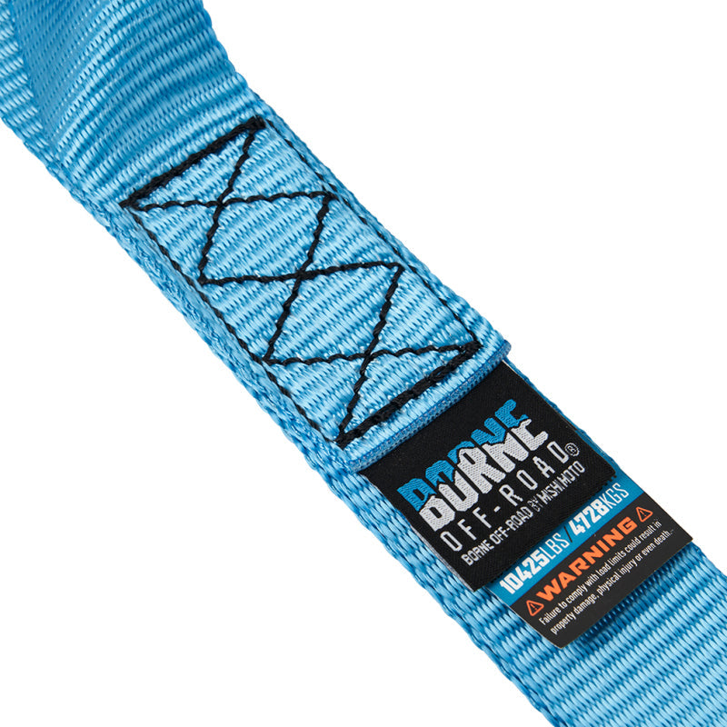 Borne Off-Road Soft Loop Tie-Down Straps (4-Pack) Blue BNRTC-SLP-4BL