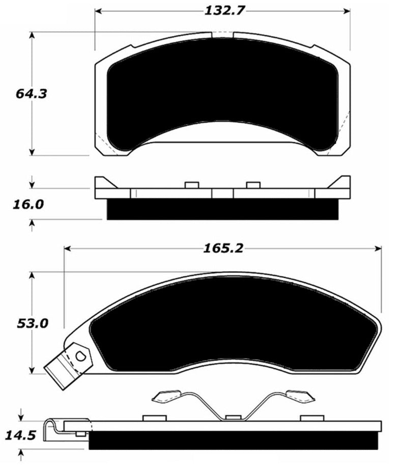 Porterfield Brake Pads for 1982 MERCURY COUGAR