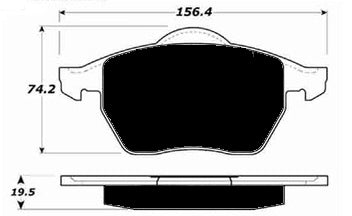 Porterfield Brake Pads for 1997 VOLKSWAGEN PASSAT GLX VR6