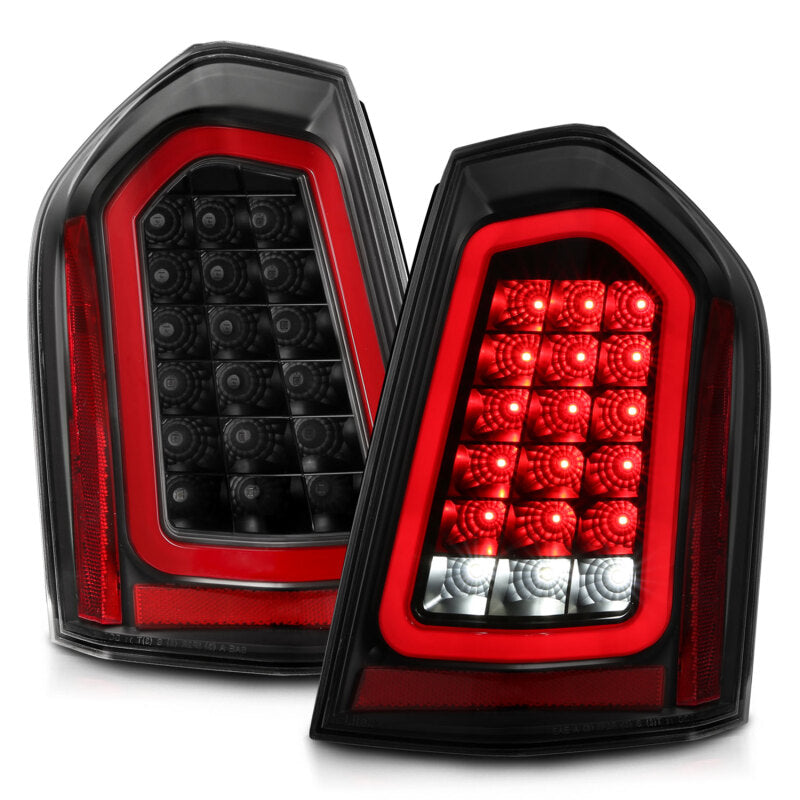 ANZO 11-14 Chrysler 300 LED Taillights Black w/ Sequential 321343