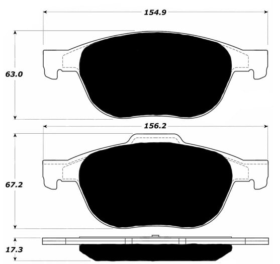 Porterfield Brake Pads for 2008 VOLVO C30