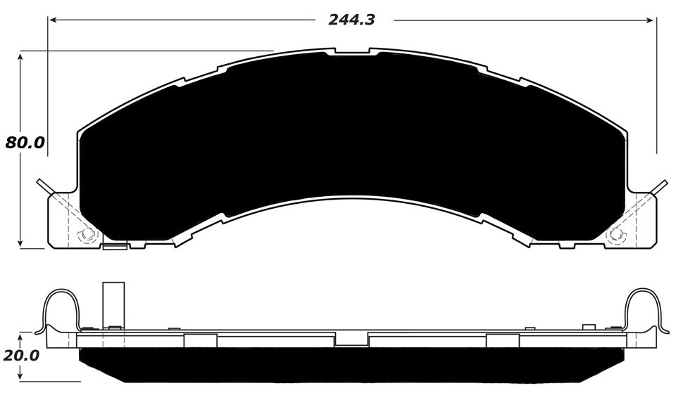 Porterfield Brake Pads for 2008 DODGE RAM- 4500,5500
