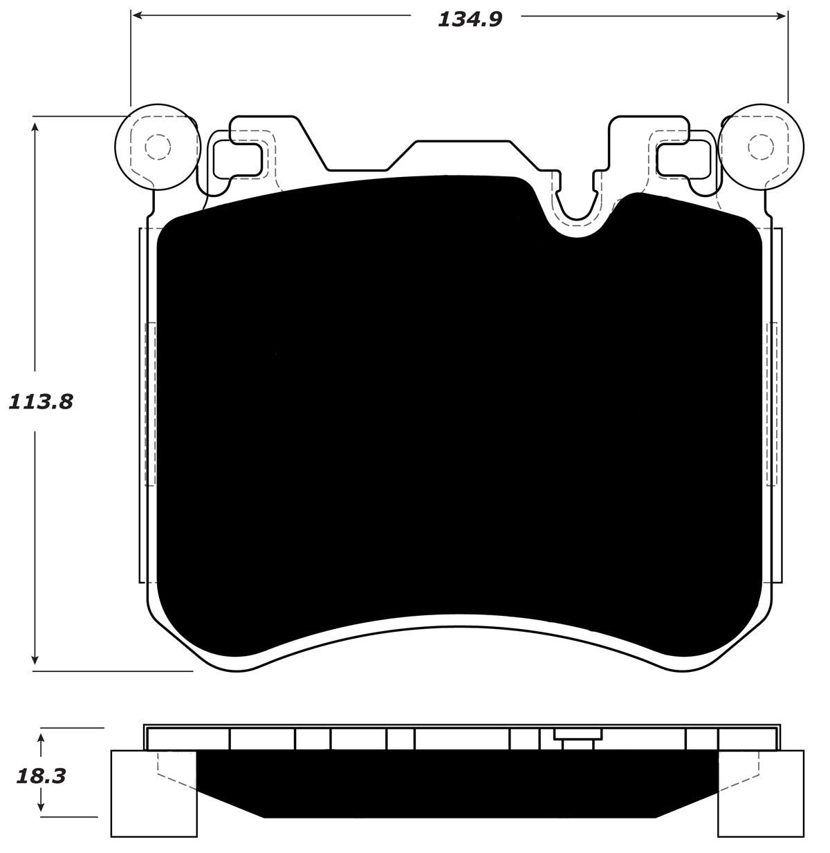 Porterfield Brake Pads for 2013 BMW X6 M