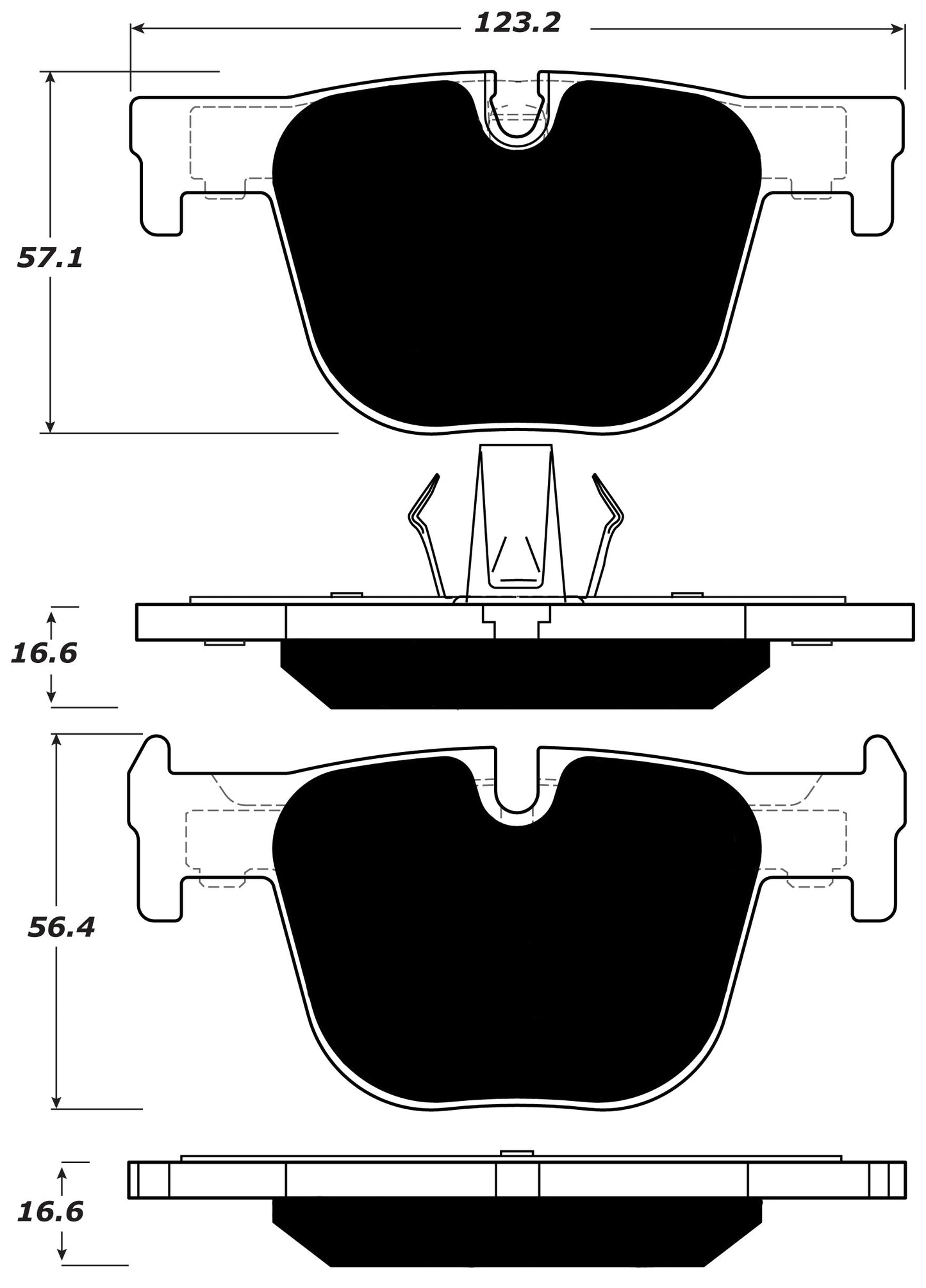 Porterfield Brake Pads for 2014 BMW Activehybrid 3 - w/Base Brakes