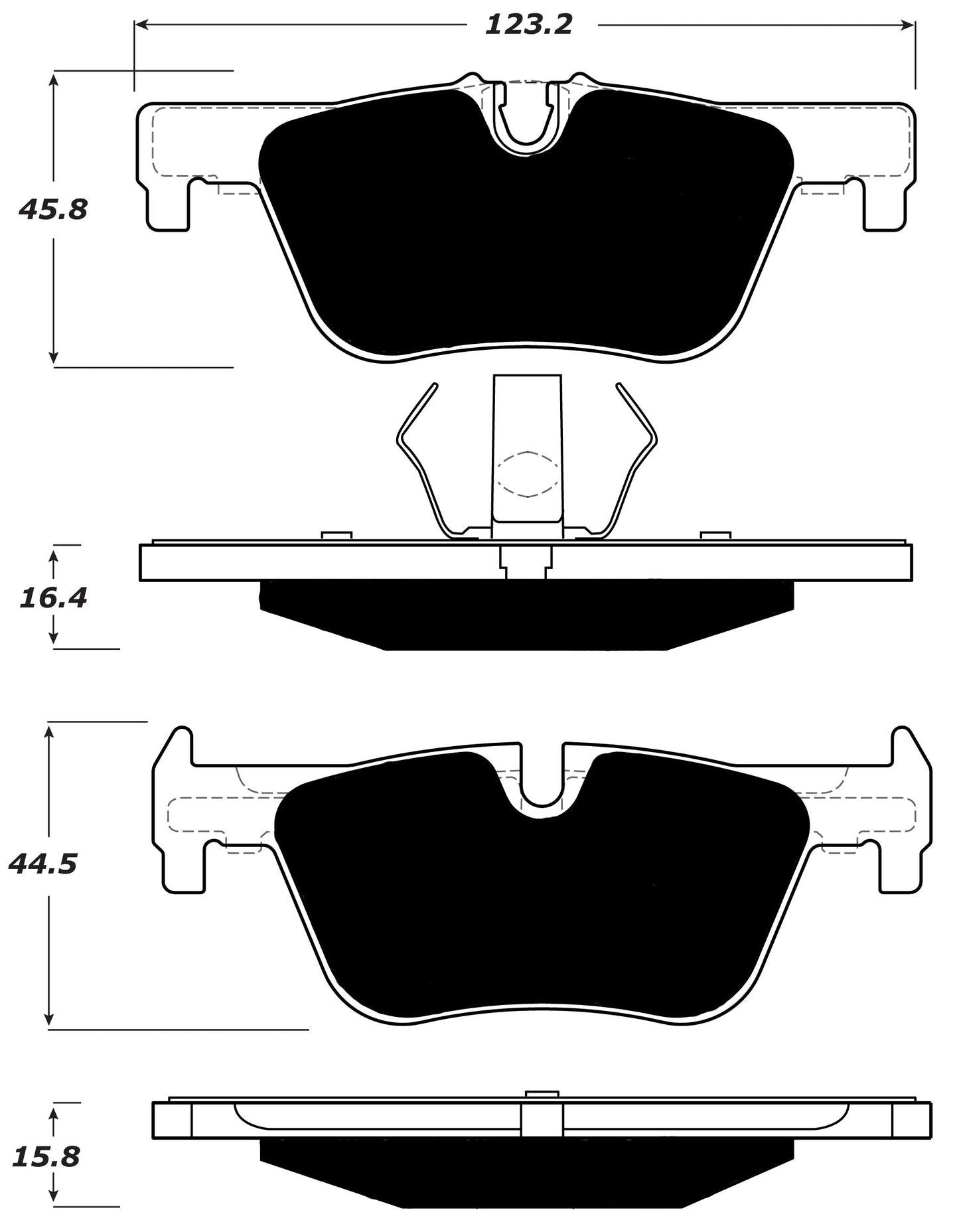 Porterfield Brake Pads for 2015 BMW 228i/228ix - Base Brakes