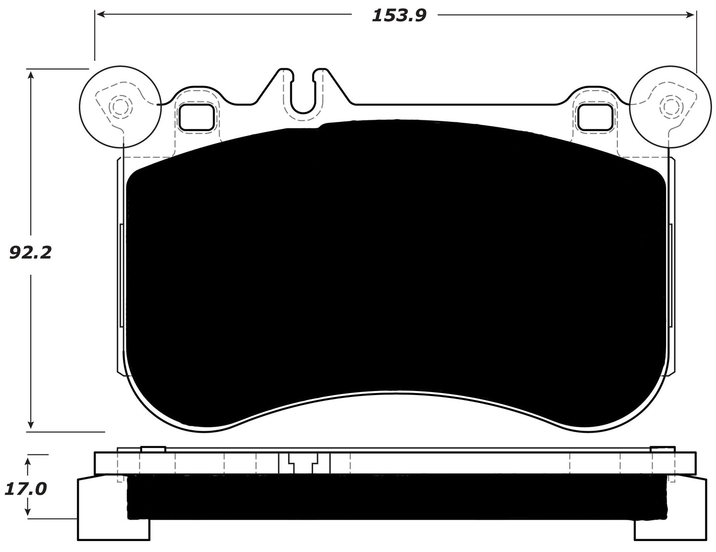 Porterfield Brake Pads for 2017 MERCEDES-BENZ CLS550