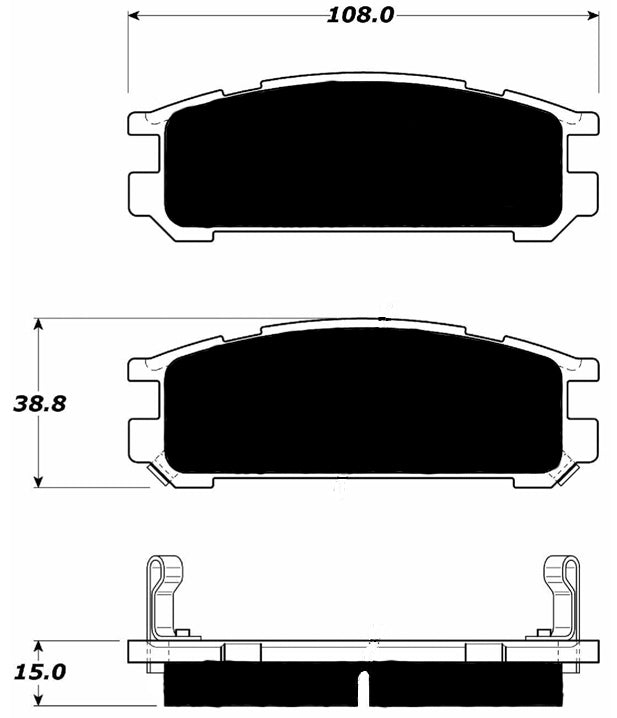 Porterfield Brake Pads for 1999 SUBARU LEGACY WAGON OUTBACK