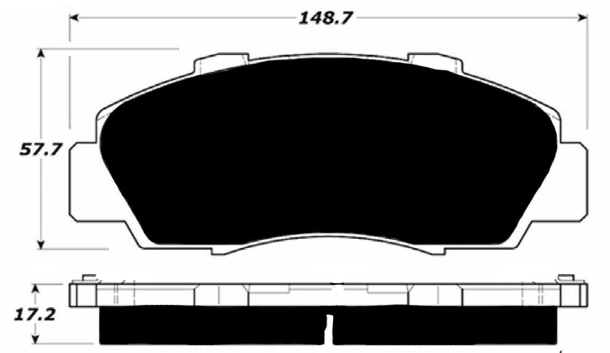 Porterfield Brake Pads for 1993 HONDA PRELUDE V-TEC