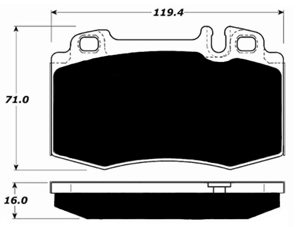Porterfield Brake Pads for 2010 MERCEDES-BENZ CLS550