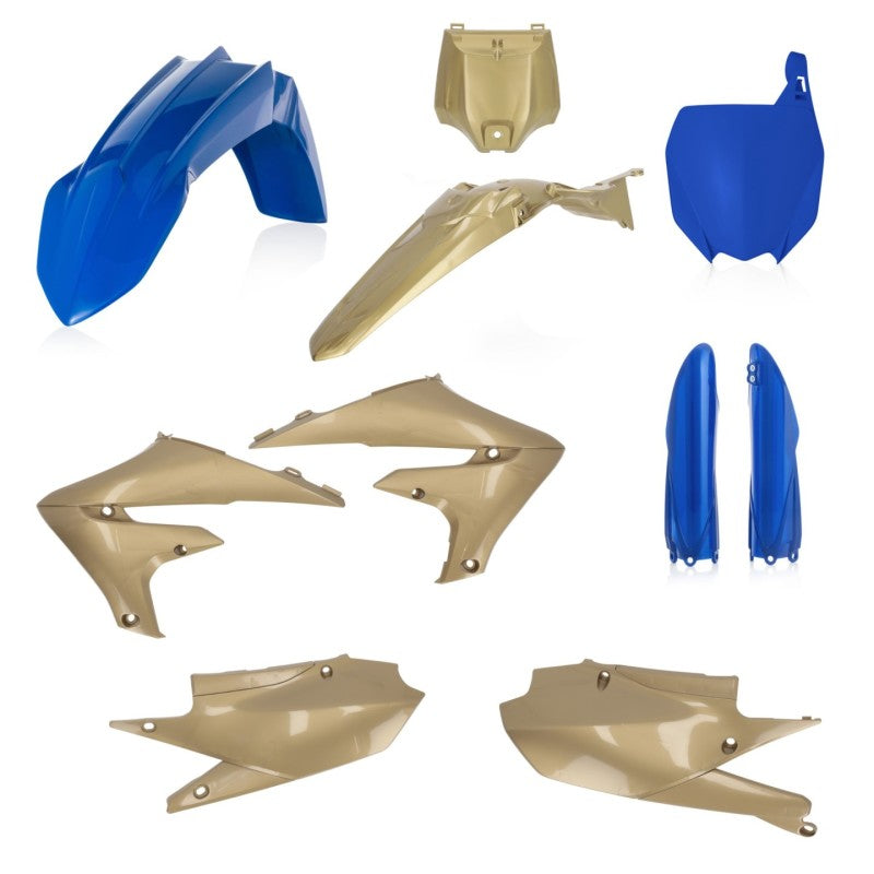Acerbis 18-23 Yamaha YZ250F/450F/450FX/ 21+ YZ250FX (w/ Tank Cover) Full Plastic Kit - Blue/Gold 2736357837