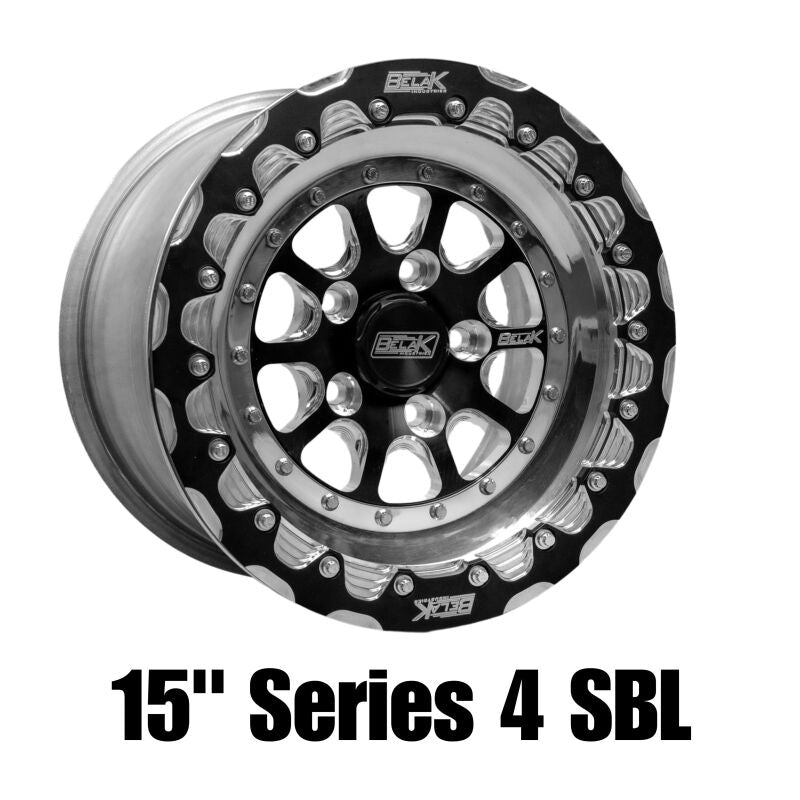 Belak Wheels Belak 15x9 / 6in BS / 5x112 BP / High Pad / Series 4 Wheel - Single Beadlock Billet Outer Lip 15095112S46BS-BLT