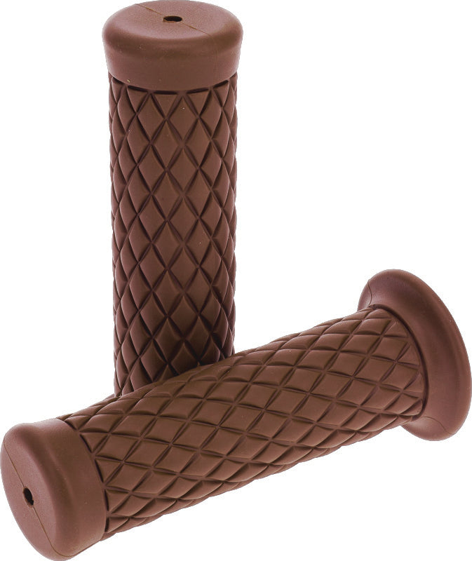 Bikers Choice Quilted Grip 1In Brown 485802