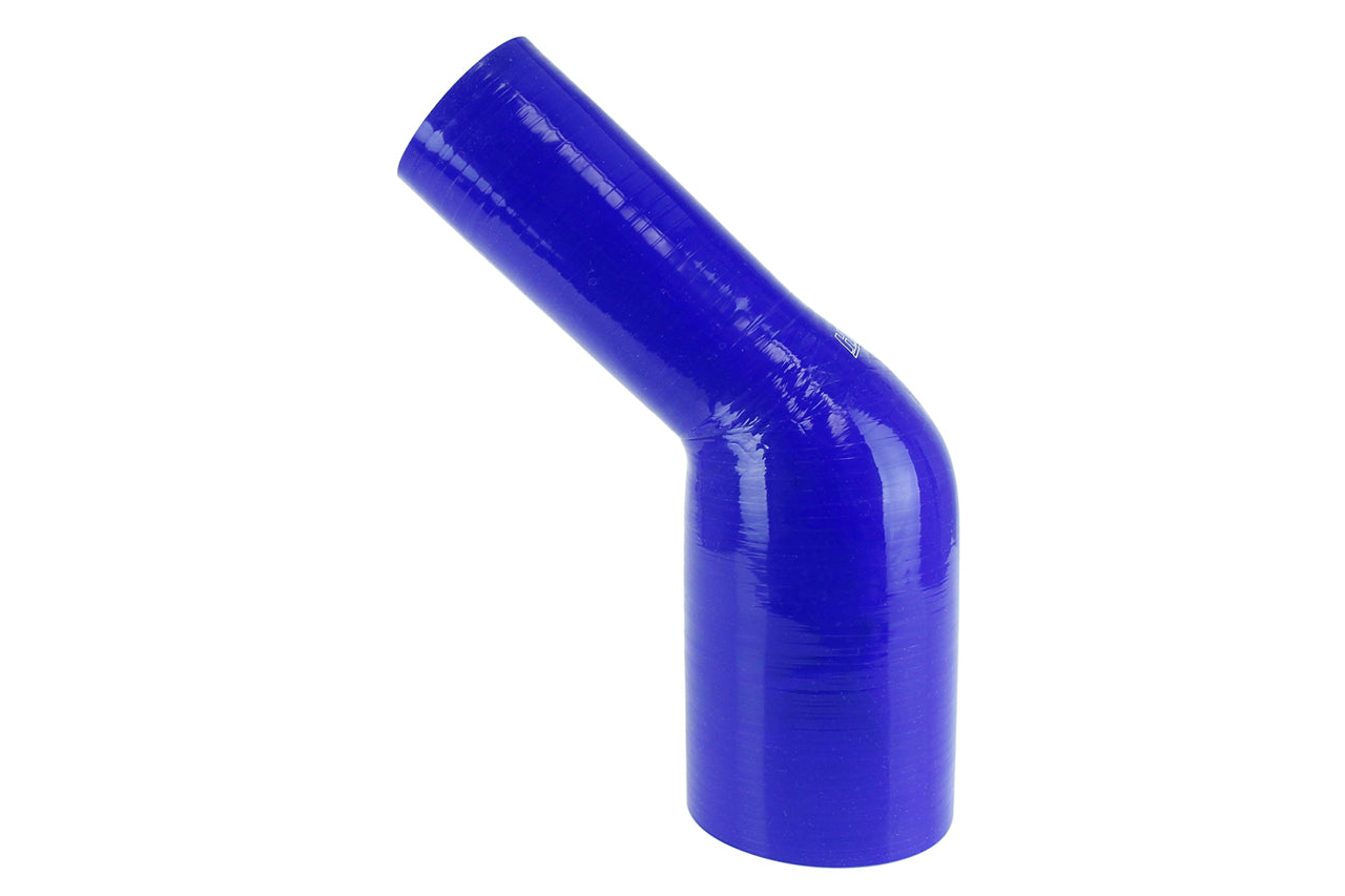 HPS 2-3/8" - 3-1/8" Silicone 45 Degree Elbow Reducer Coupler Hose, High Temp 4-ply Reinforced, 60mm - 80mm ID