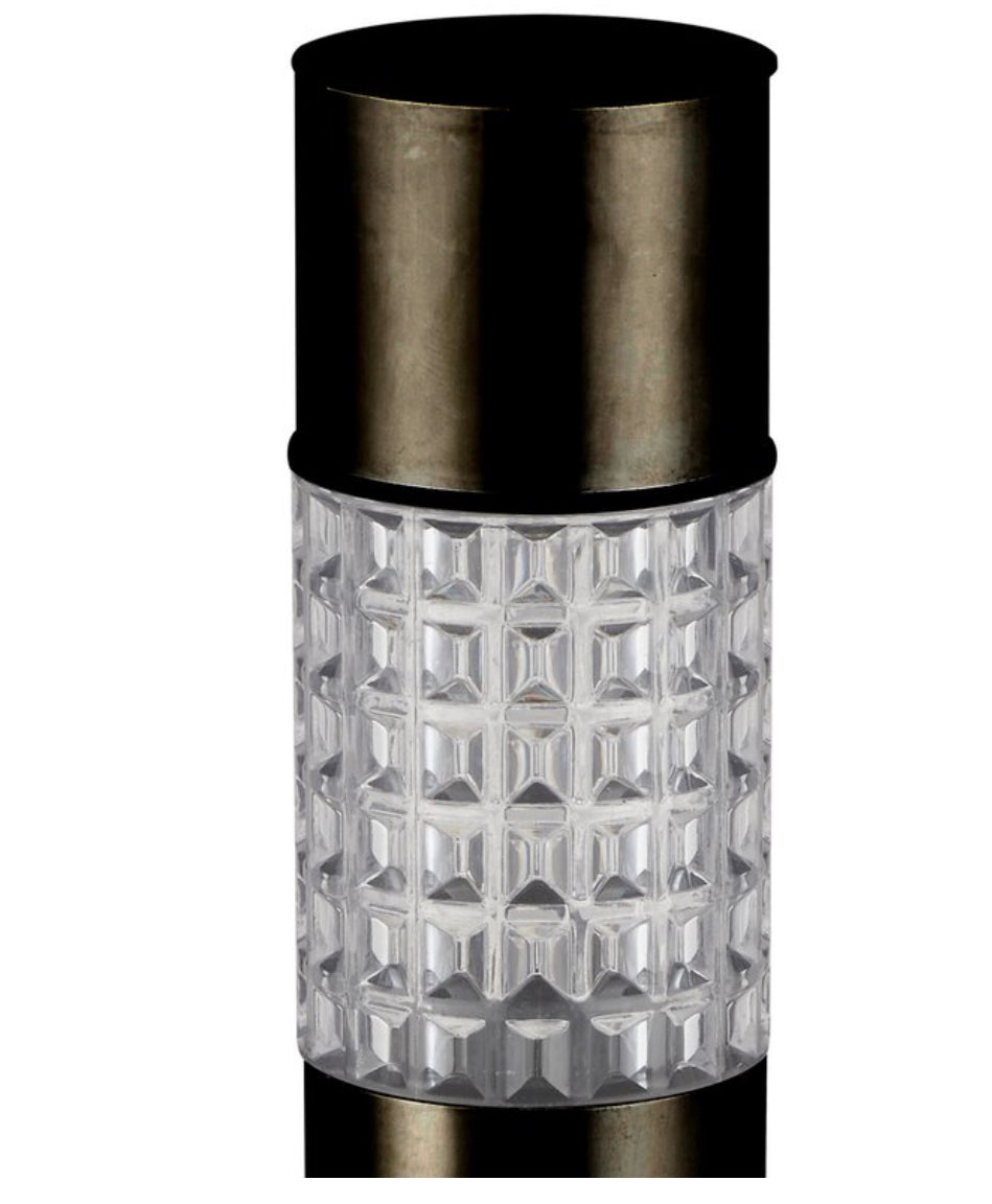 Hampton Modern Stainless Steel Solar Powered LED Bollard Pathway  Light -15 Pack
